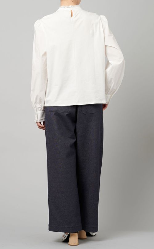 レース切替プルオーバーブラウス