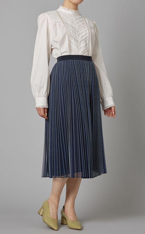 チュールアコーディオンプリーツスカート