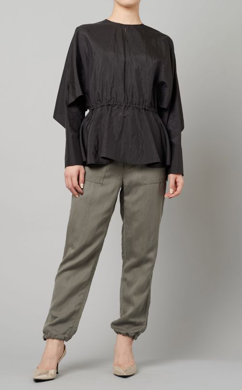 オープンスリーブシャツプルオーバー