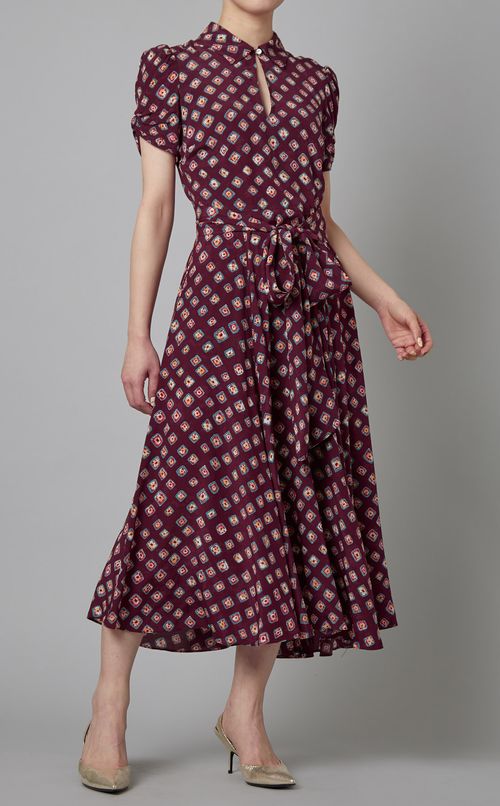 ドットシャツワンピース