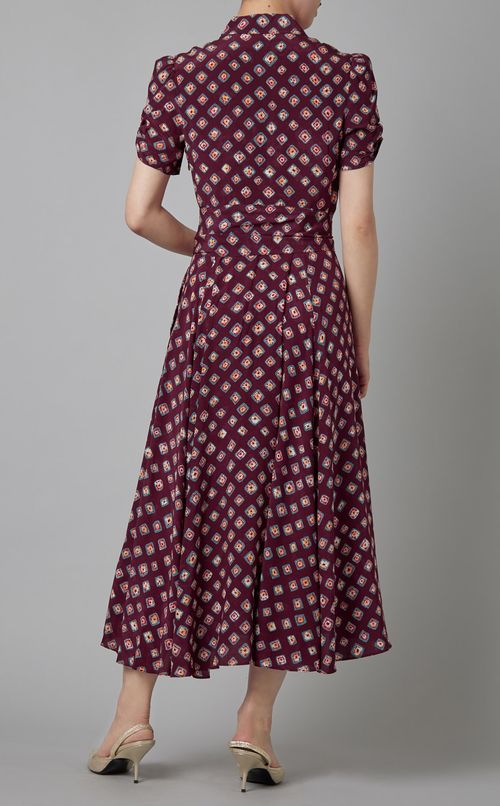 ドットシャツワンピース