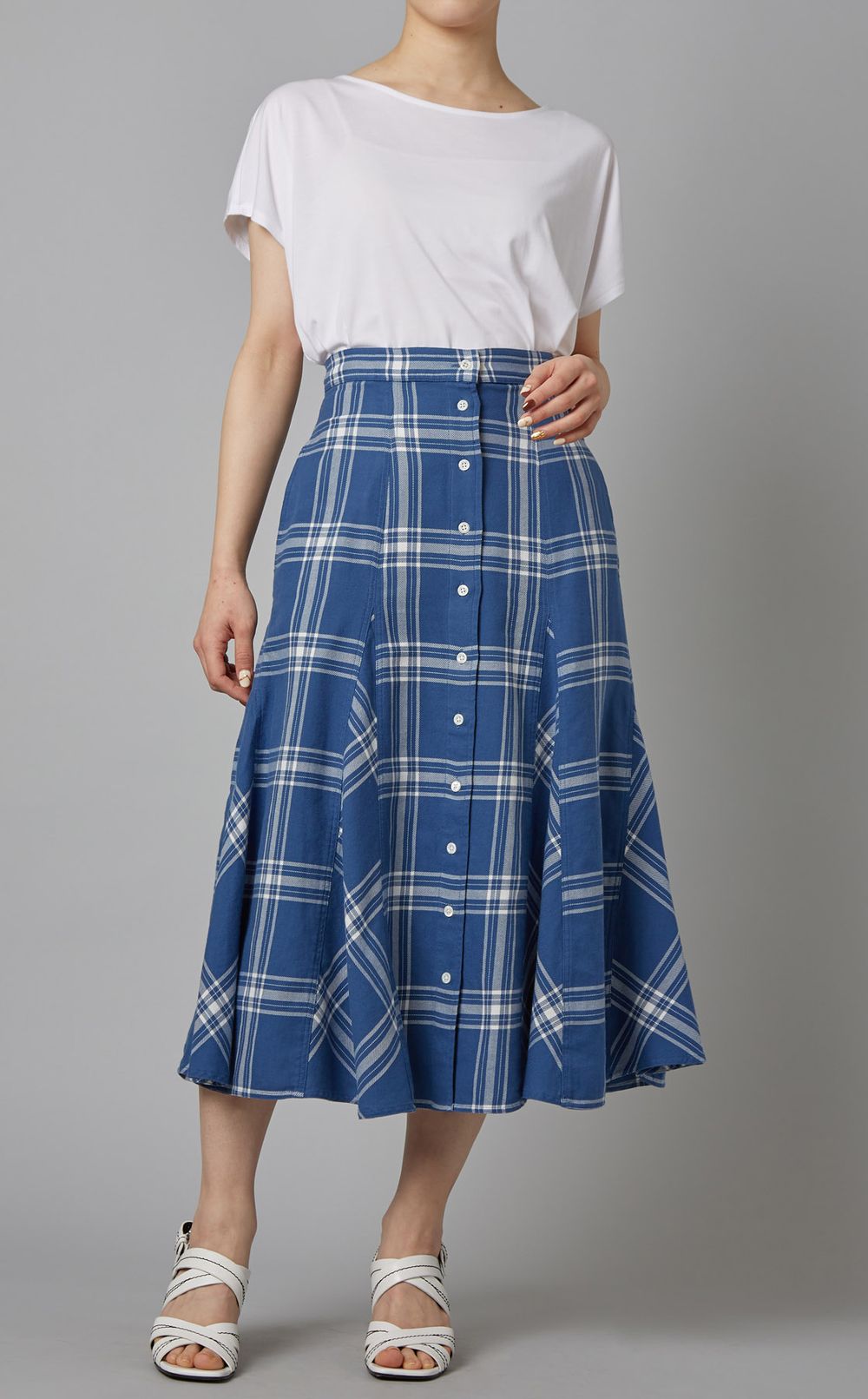 ★ Polo Ralph Lauren ★ スカート Polo Ralph Lauren|《手洗い可》ボタン付チェックフレアスカート