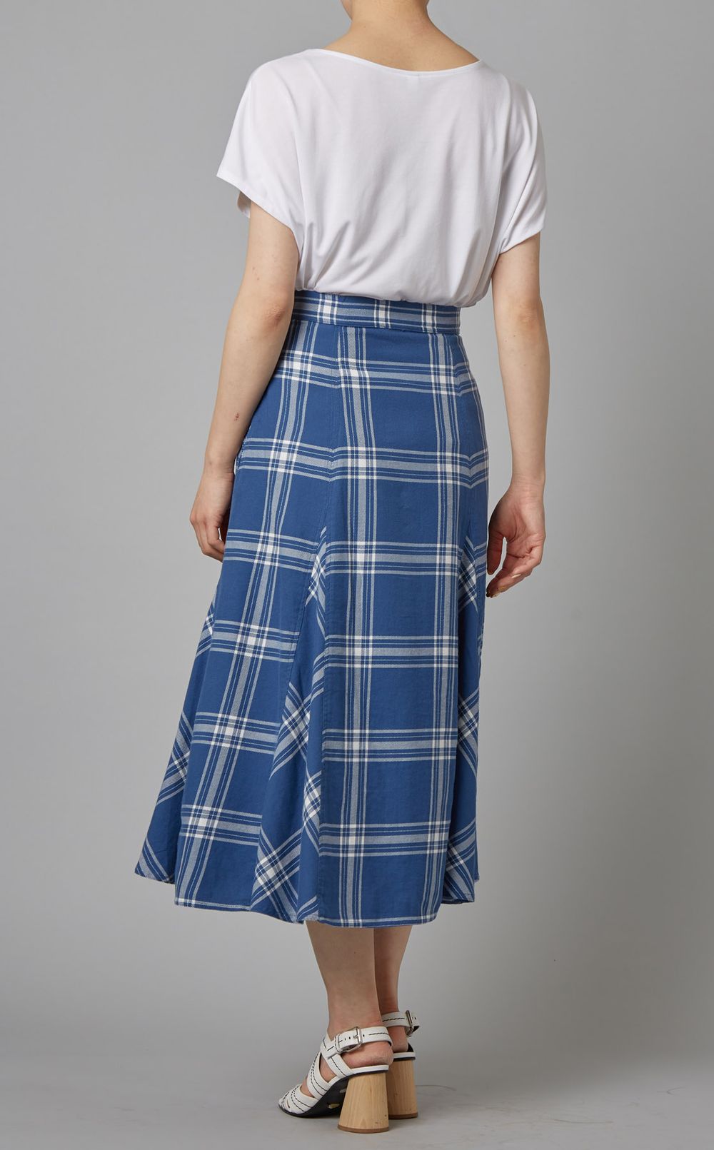 Polo Ralph Lauren チェック柄フレアスカート 2025 春 Polo Ralph Lauren|《手洗い可》ボタン付チェックフレアスカート