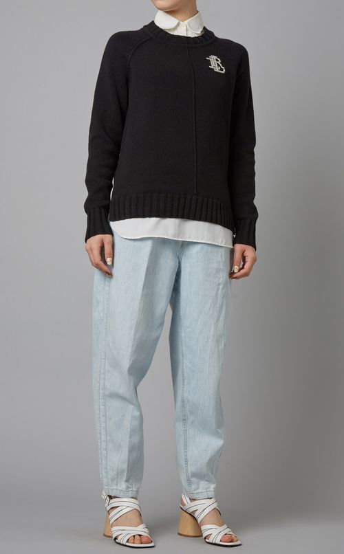 エンブレム付ドッキングニットプルオーバー