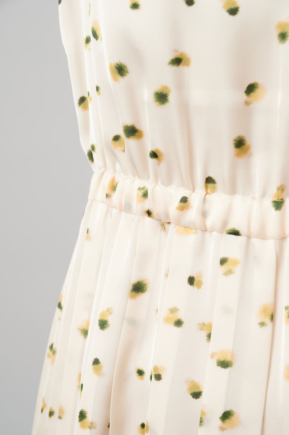 配色ヘムプリーツワンピース