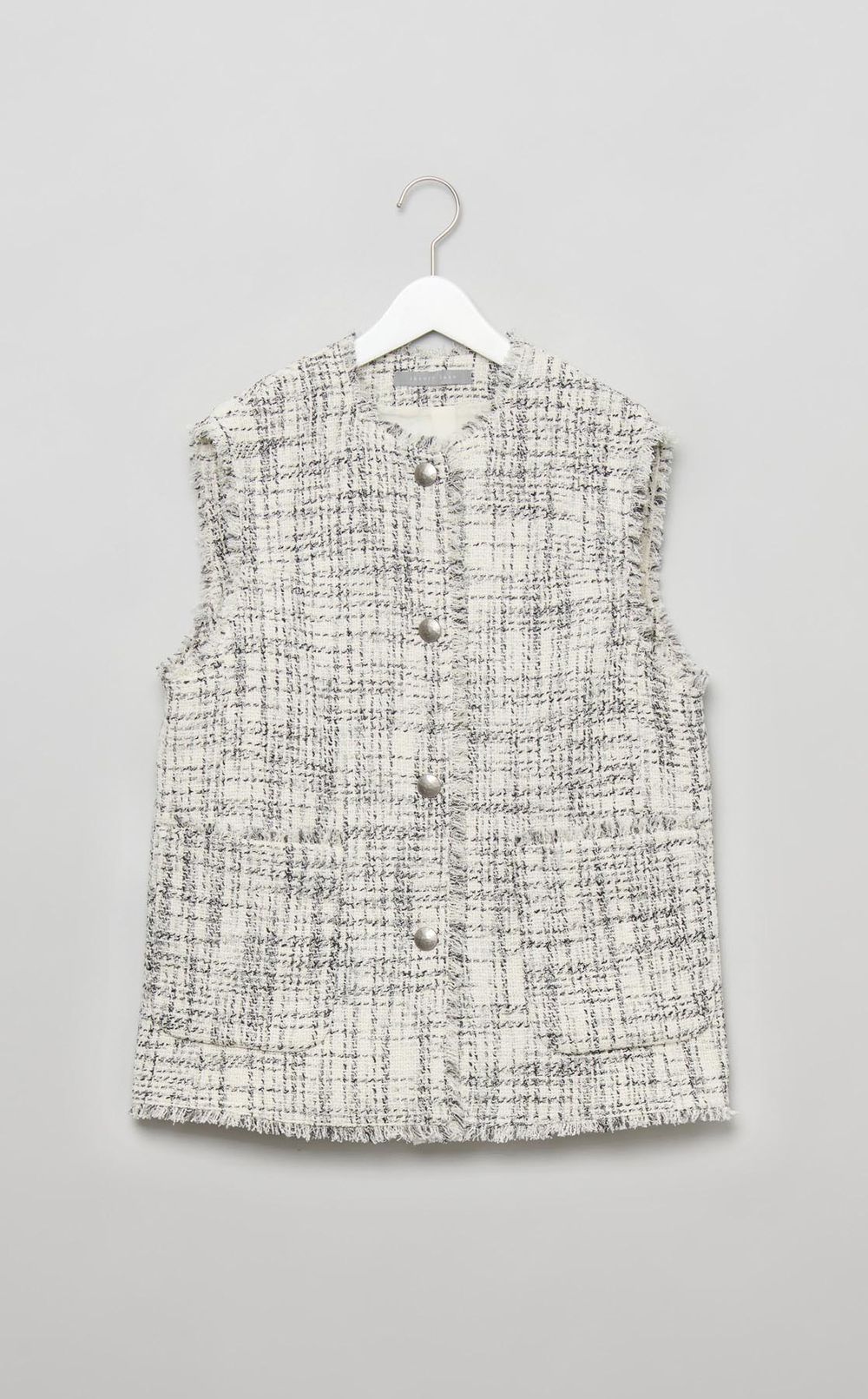 ツイードフリンジベスト
