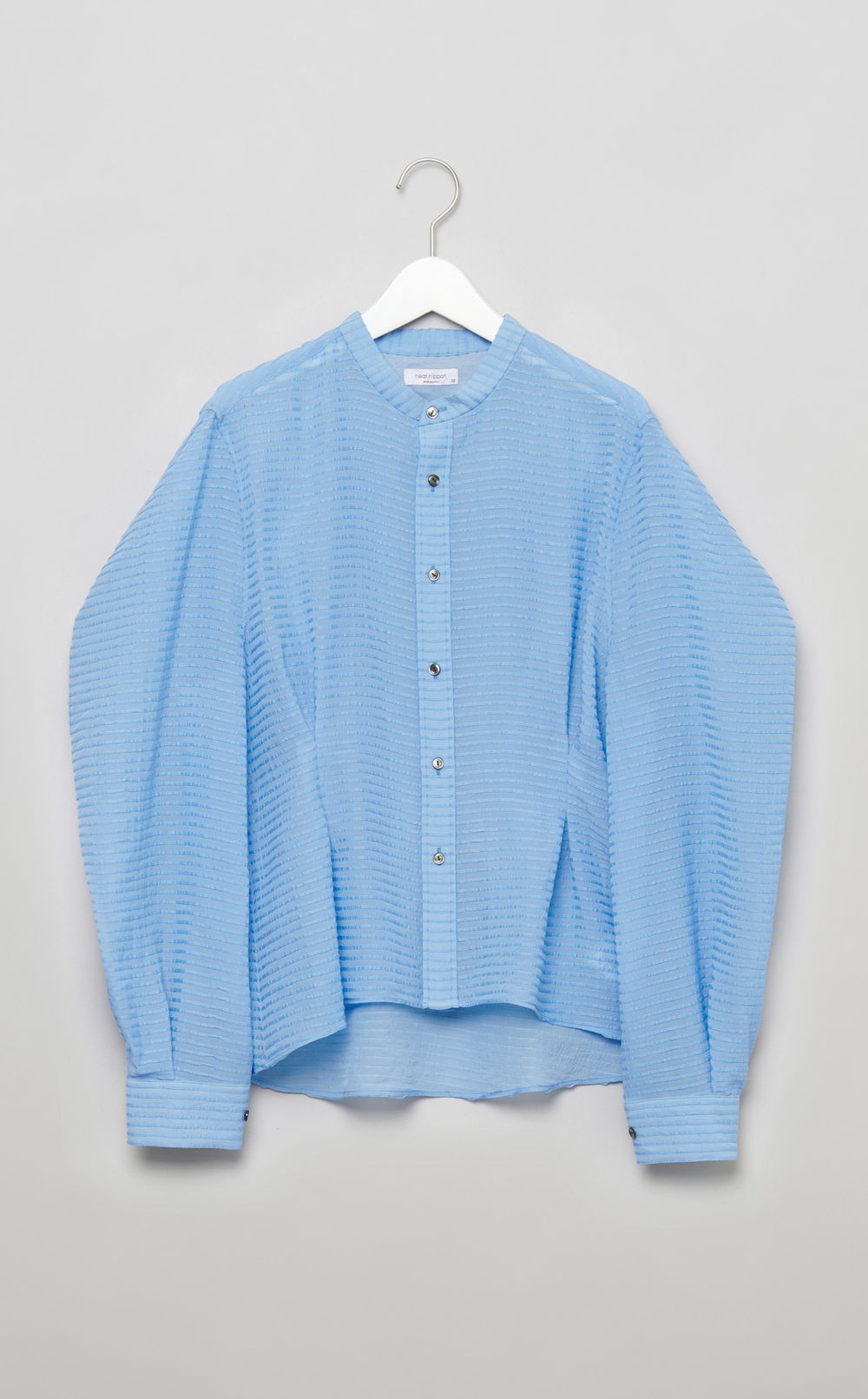 タックジャガードコクーン袖ブラウス