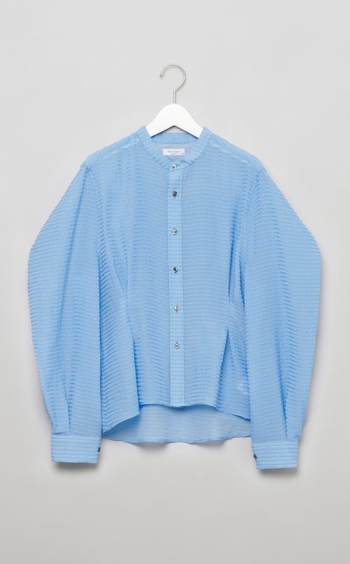 タックジャガードコクーン袖ブラウス