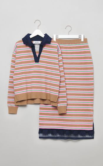 スキッパーポロニットセットアップ