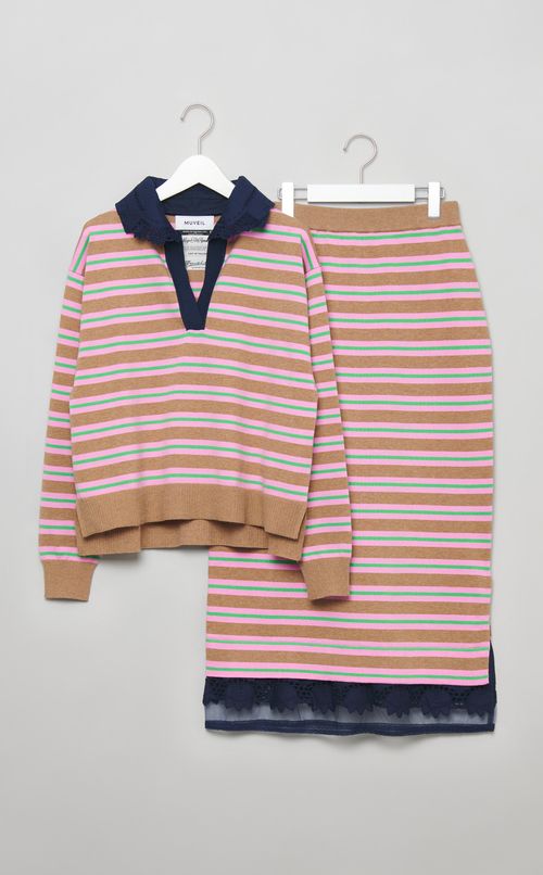 スキッパーポロニットセットアップ