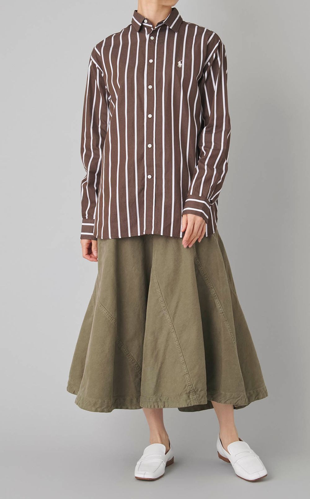 コットンバイアスミディスカート