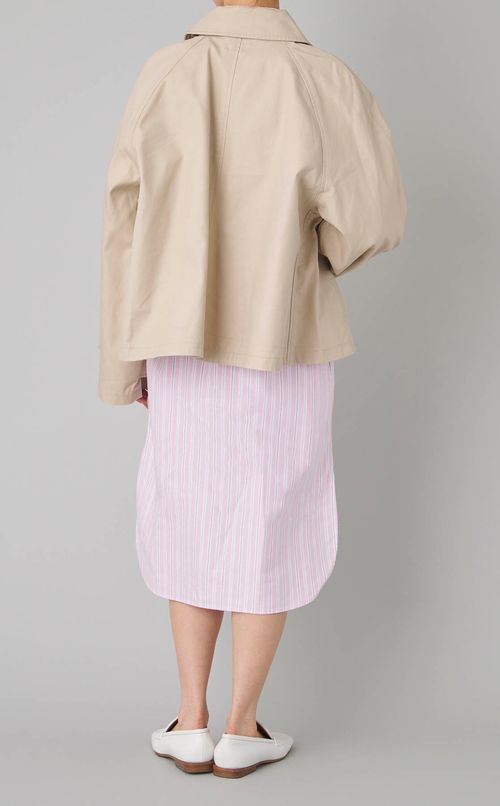 コットンフレアショートコート