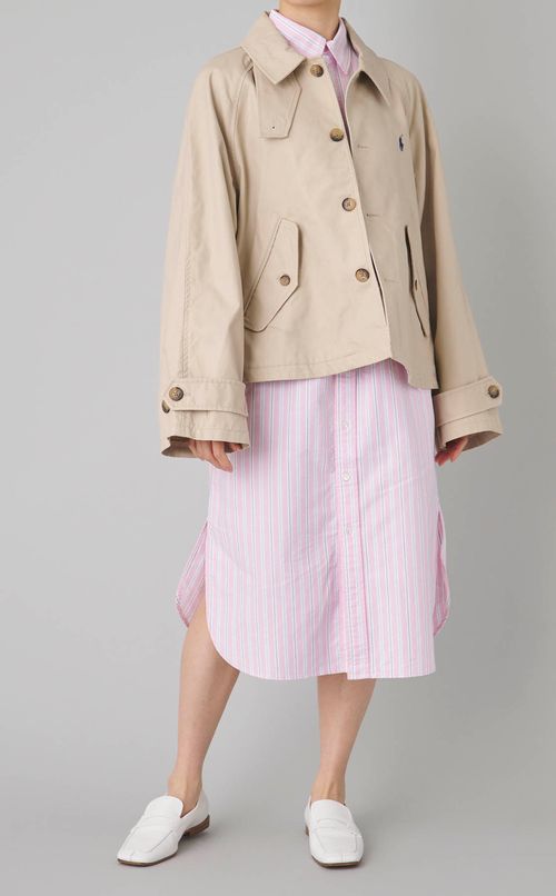 コットンフレアショートコート