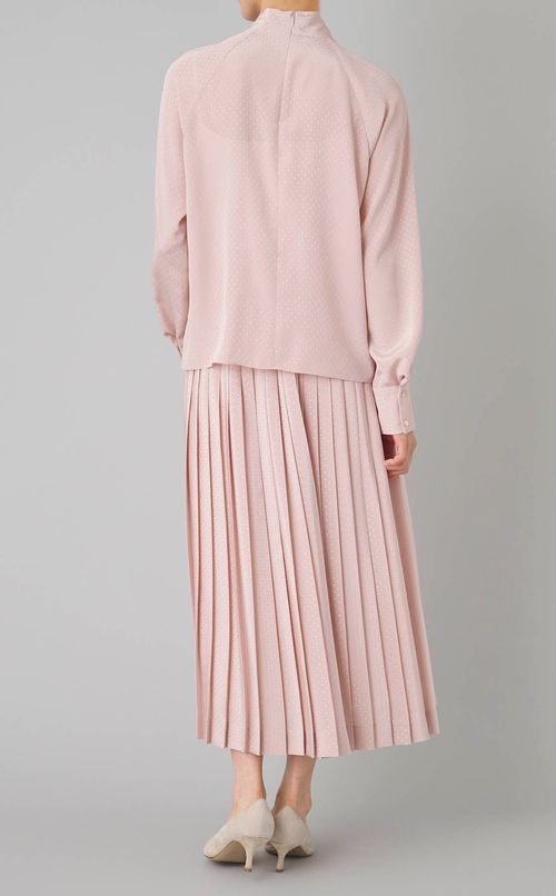 ドットドビースタンドネックブラウス