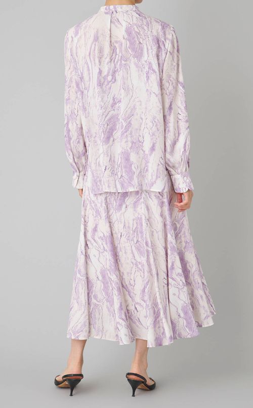 マーブルプリントマーメイドスカート