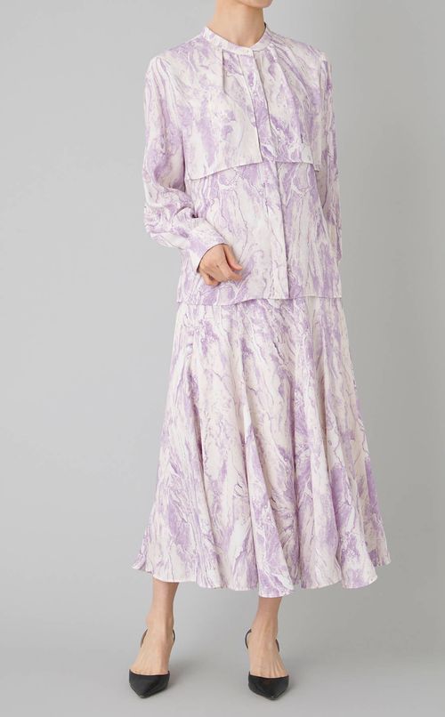 マーブルプリントマーメイドスカート