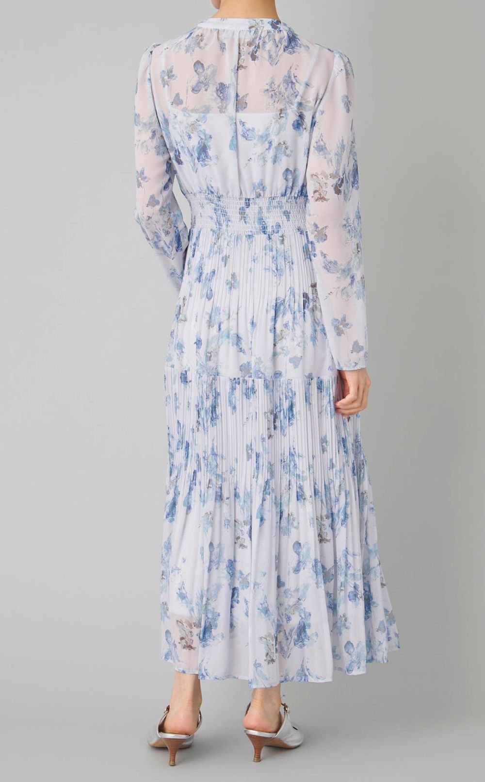 マーブルフラワーワンピース