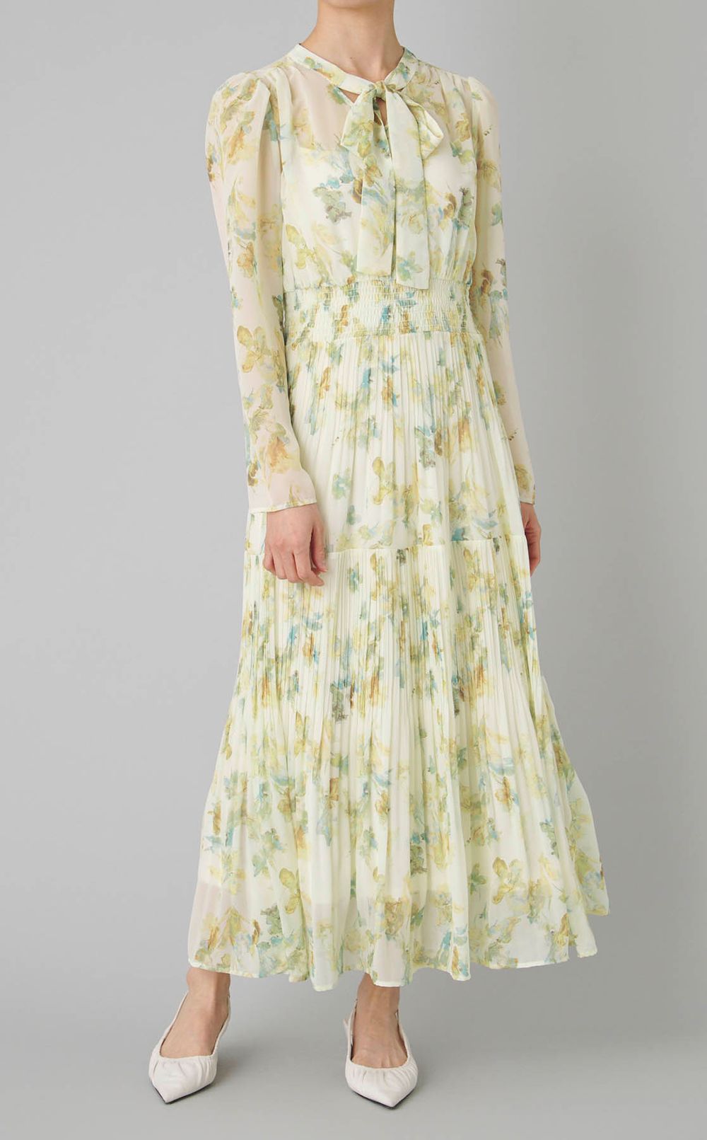 マーブルフラワーワンピース