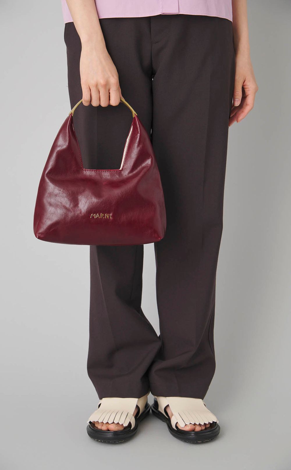 トップハンドルレザーミニバッグ