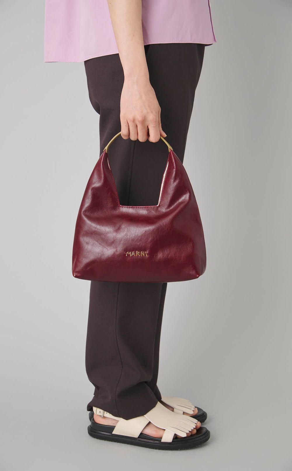 トップハンドルレザーミニバッグ