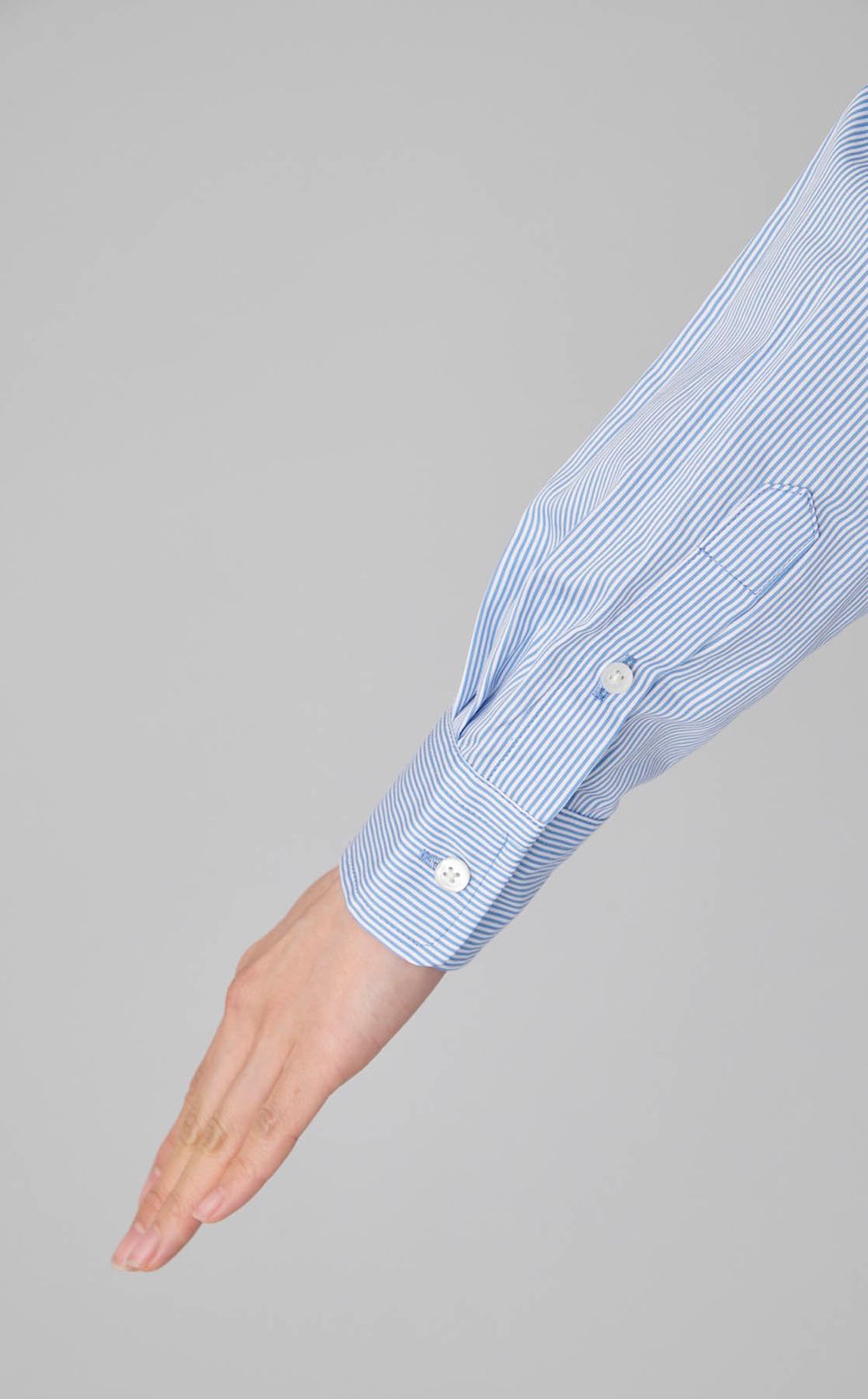 コットンストライプシャツワンピース