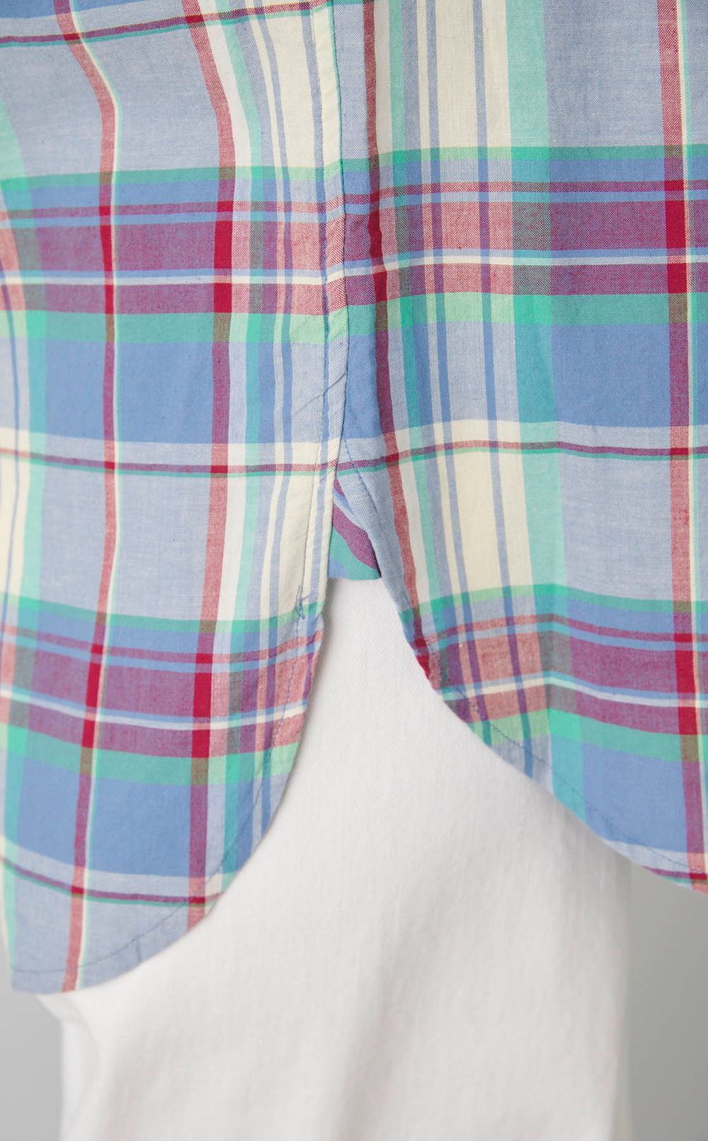 コットンマドラスチェックシャツ