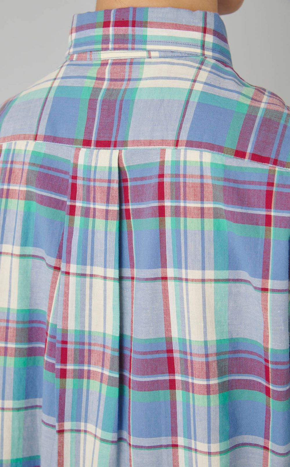 コットンマドラスチェックシャツ