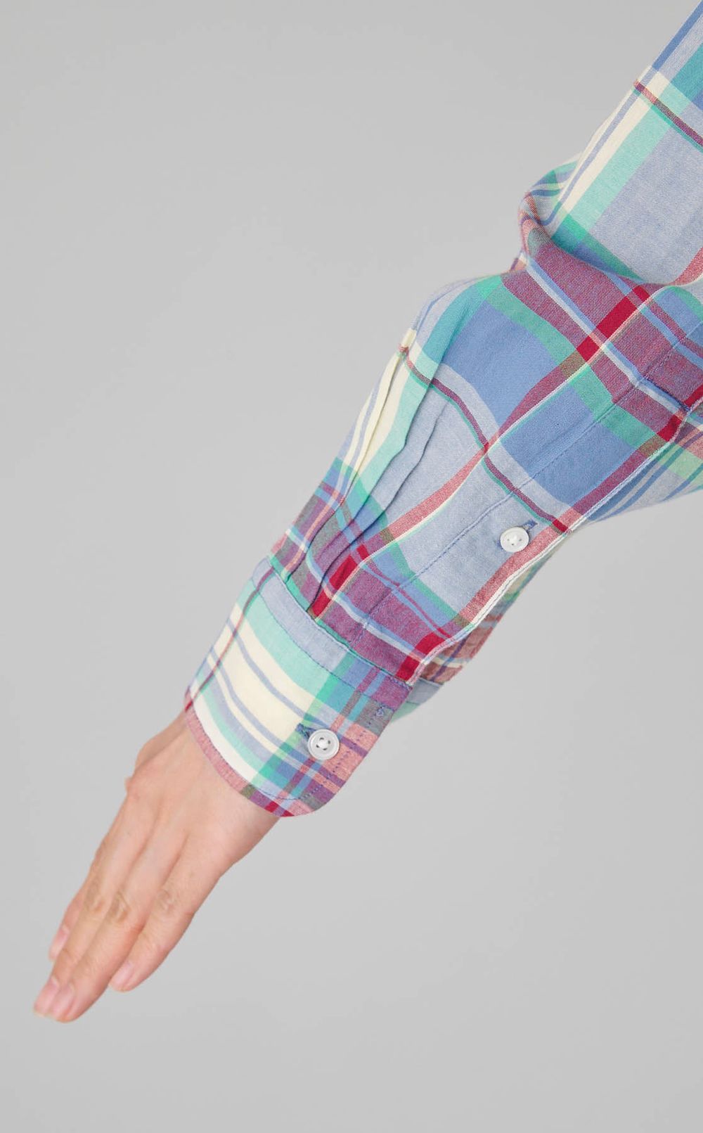 コットンマドラスチェックシャツ