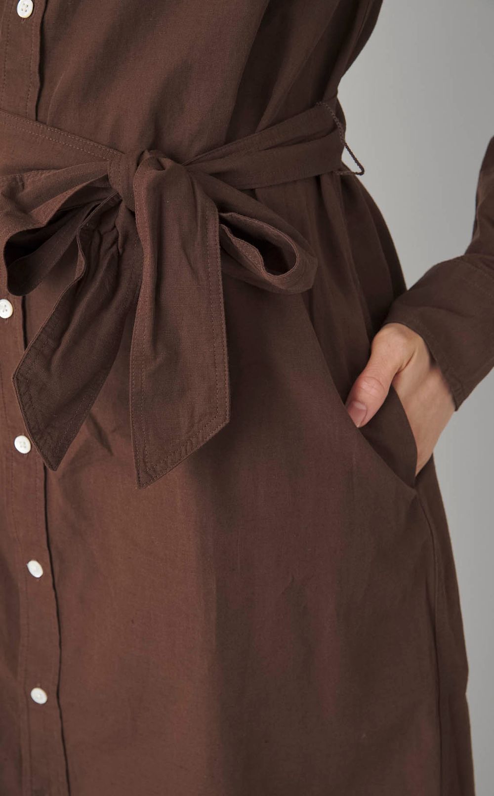 コットンリネンシャツワンピース