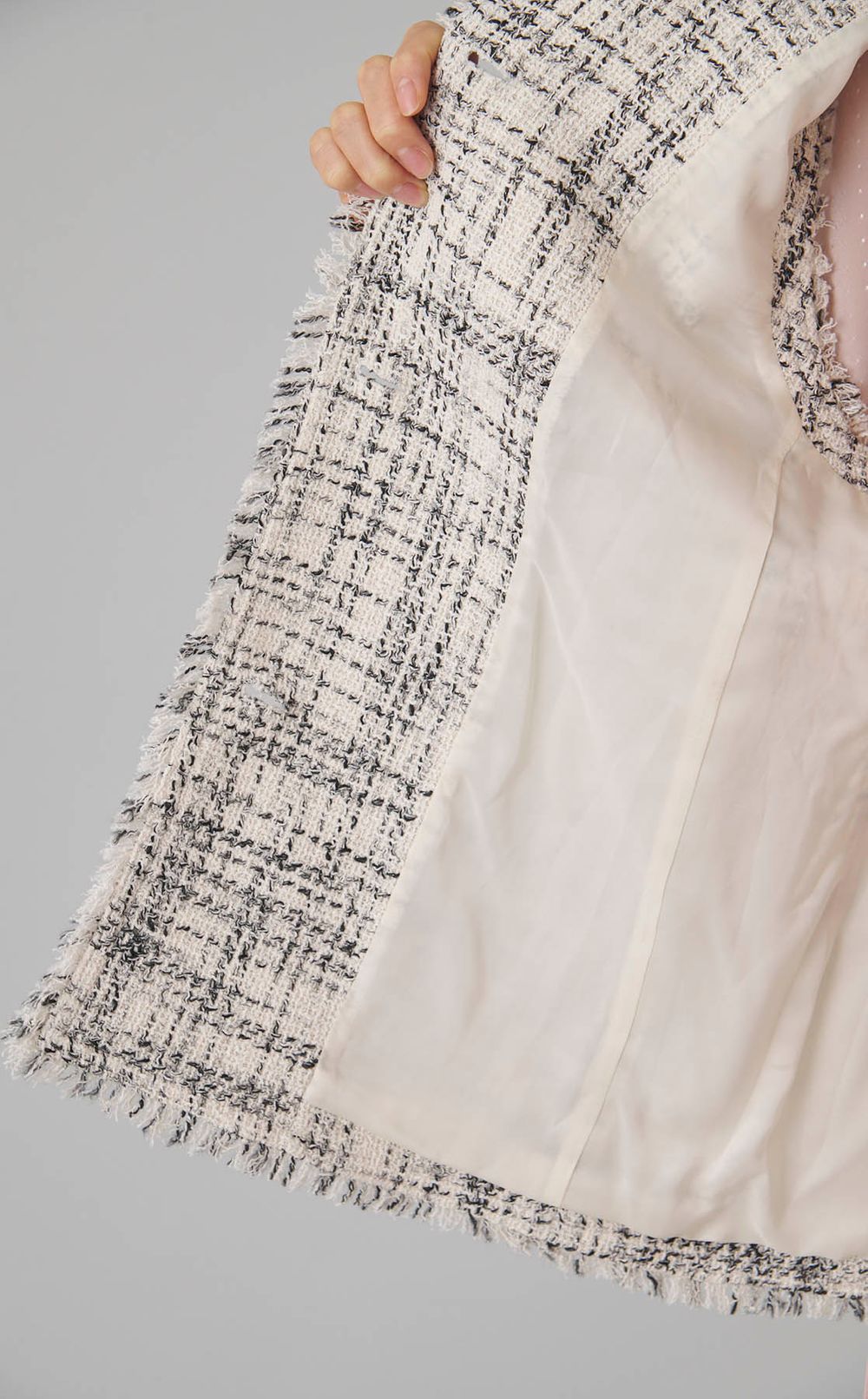 ツイードフリンジベスト