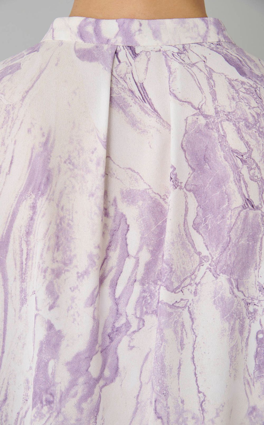 マーブルプリントブラウス