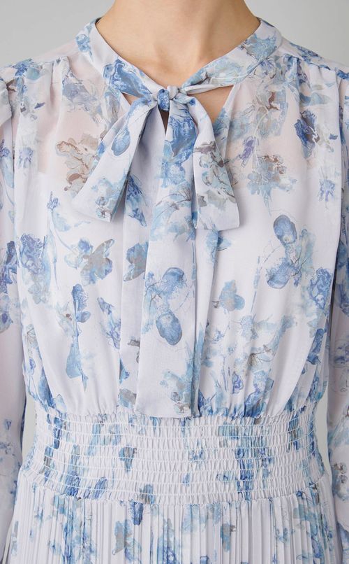 マーブルフラワーワンピース