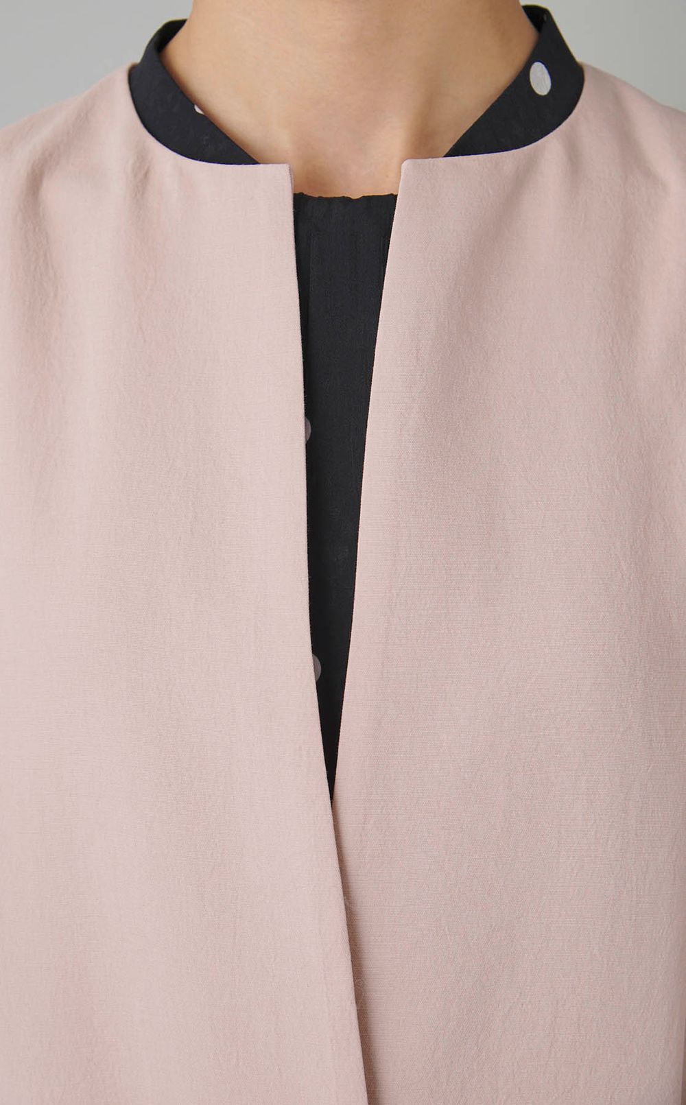 ドルマンスリーブノーカラーコート