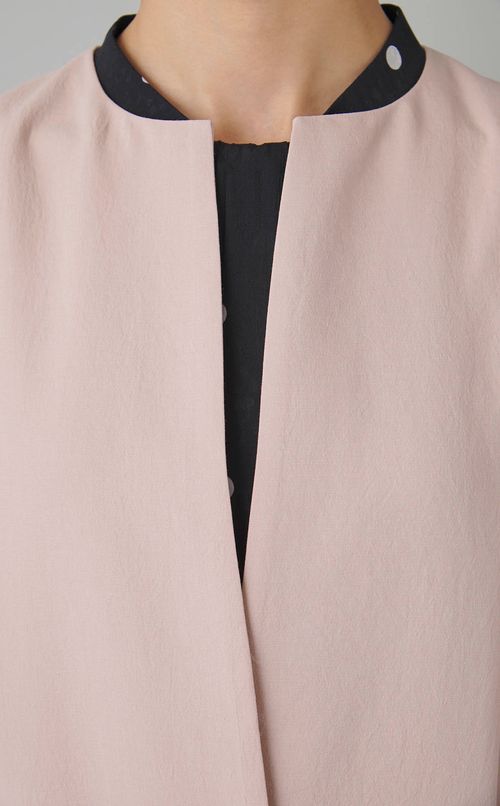 ドルマンスリーブノーカラーコート