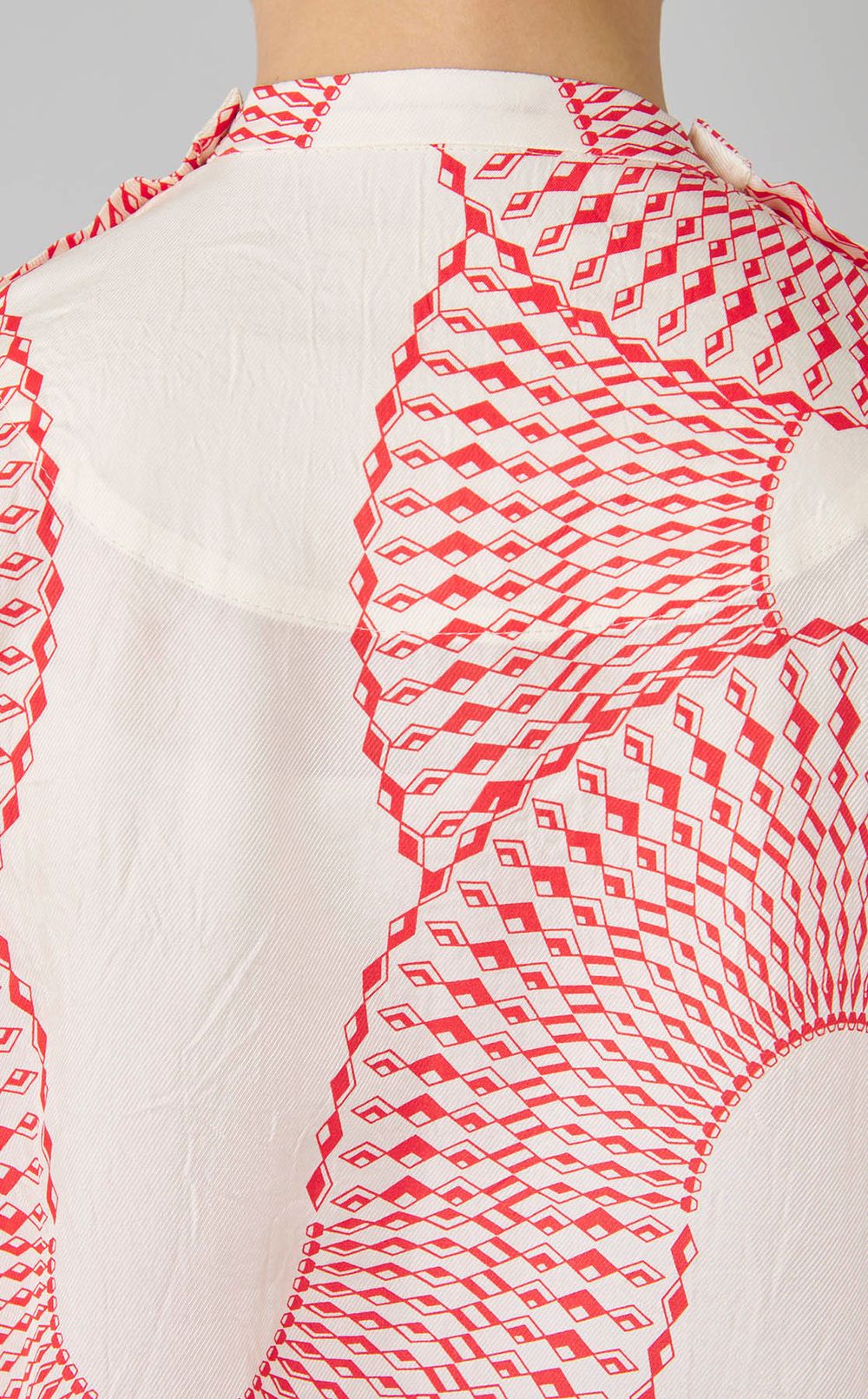 2wayプリントロングスリーブブラウス