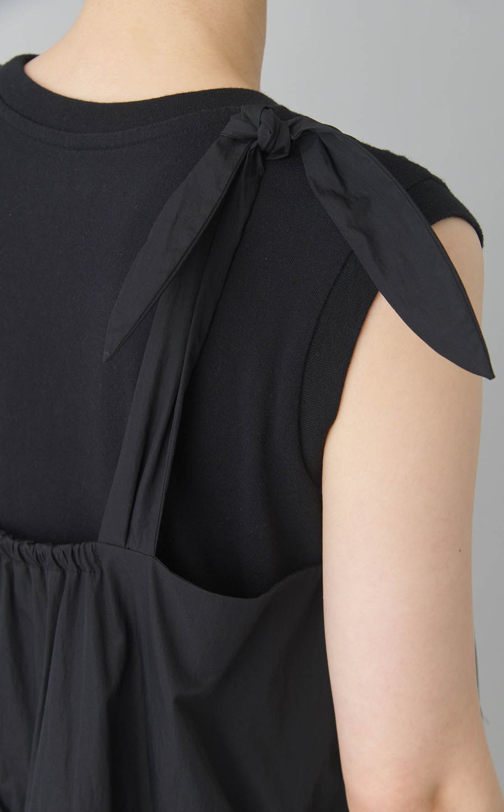 【reADdress】パッチワークノットショルダーワンピース