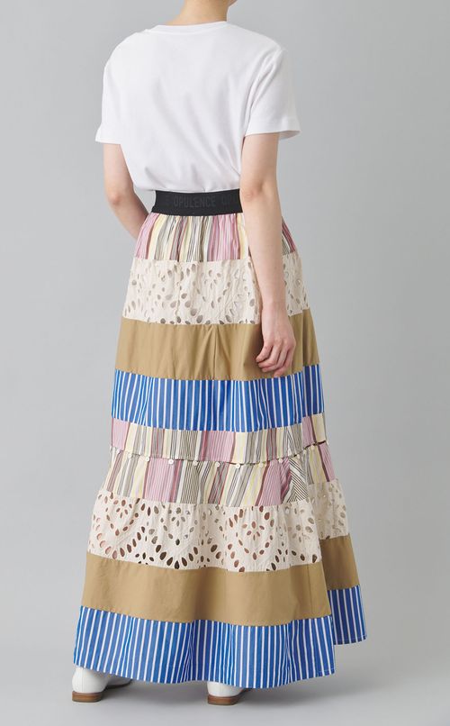 【reADdress】パッチワークティアードスカート