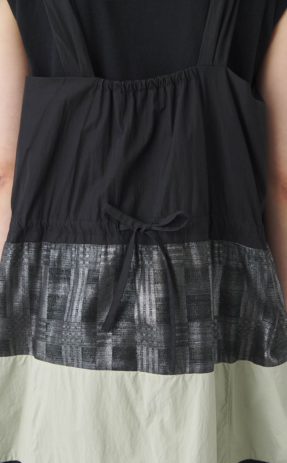 【reADdress】パッチワークノットショルダーワンピース