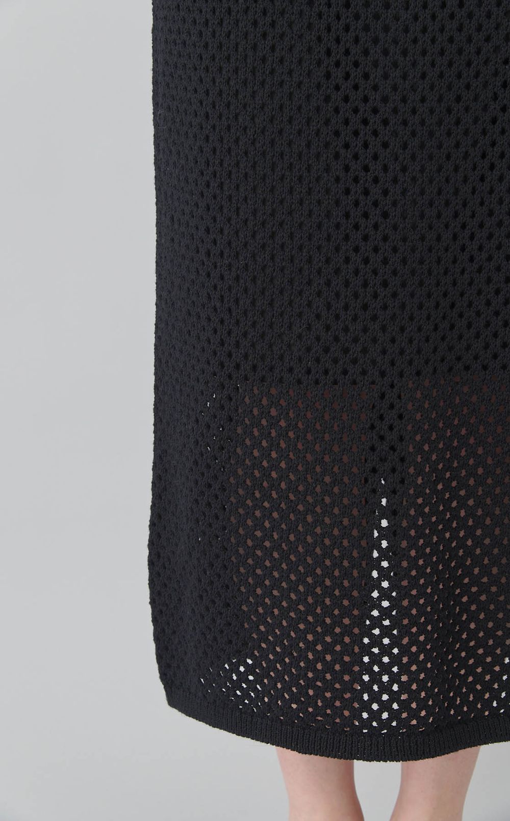 コットンニットメッシュスカート