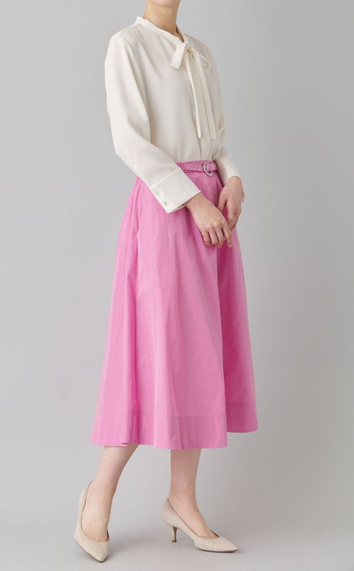 ナイロンタフタベルトフレアスカート