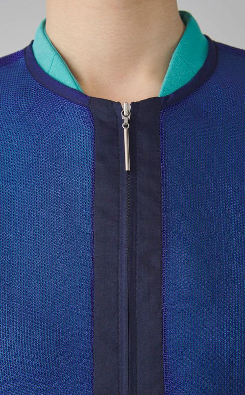 メッシュジップブルゾン