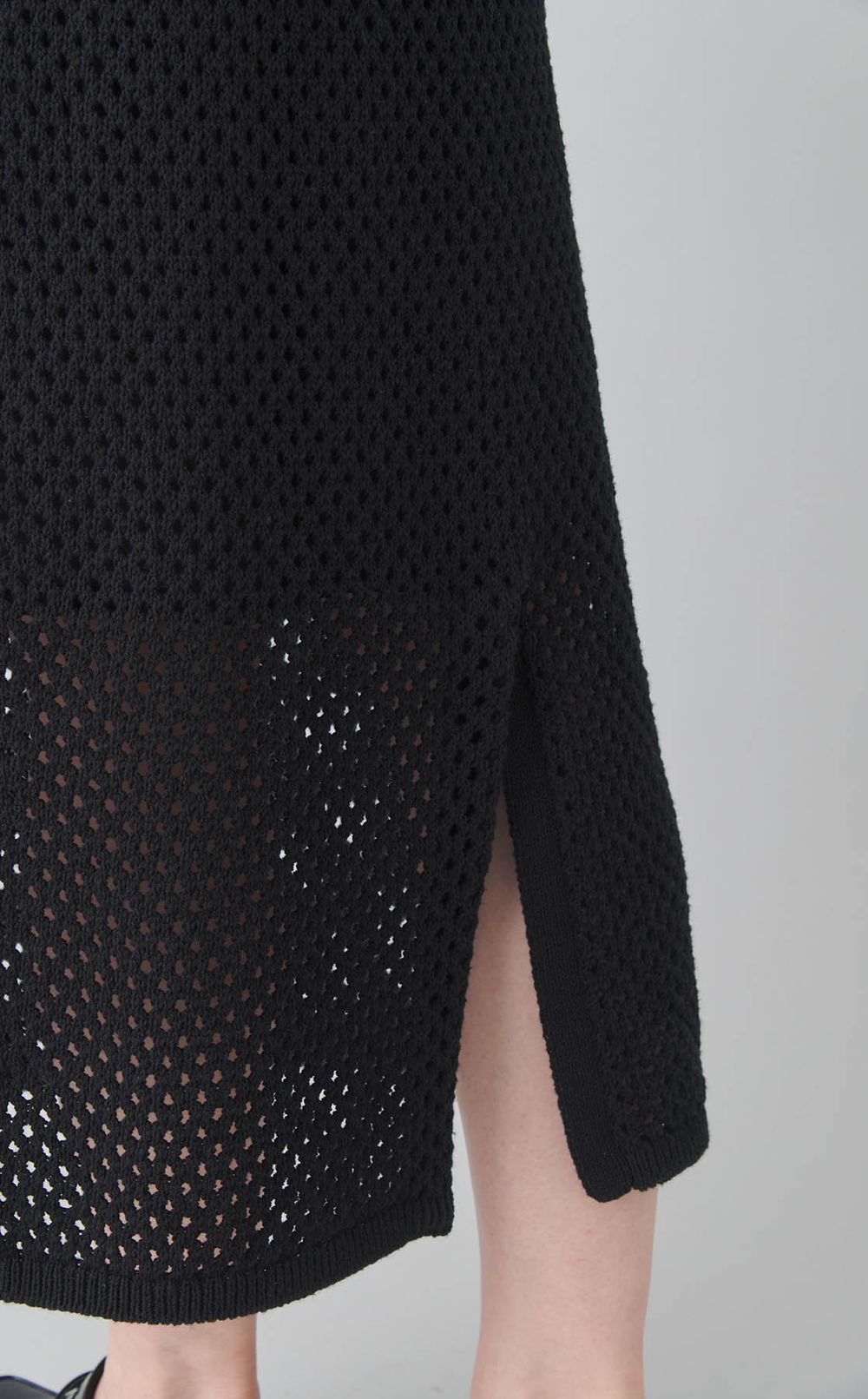 コットンニットメッシュスカート