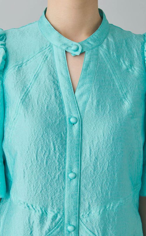 ジャガードギャザーポケットワンピース