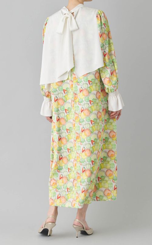 フルーツプリントレイヤードワンピース