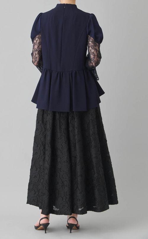 パールスリーブレースブラウス