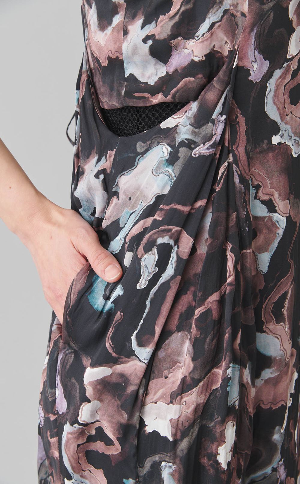 ボタニカルプリントキャミソールドレス