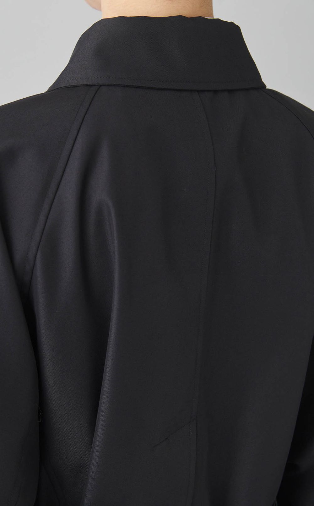 バイカラーステンカラーコート