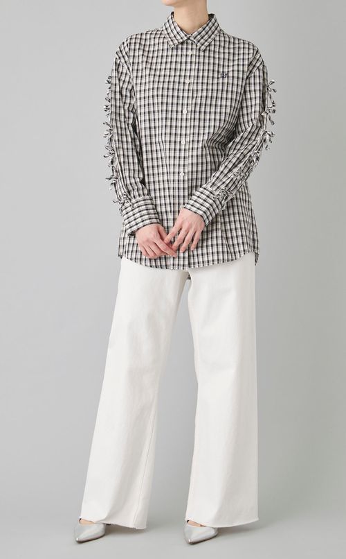 リボンオーバースリーブシャツ