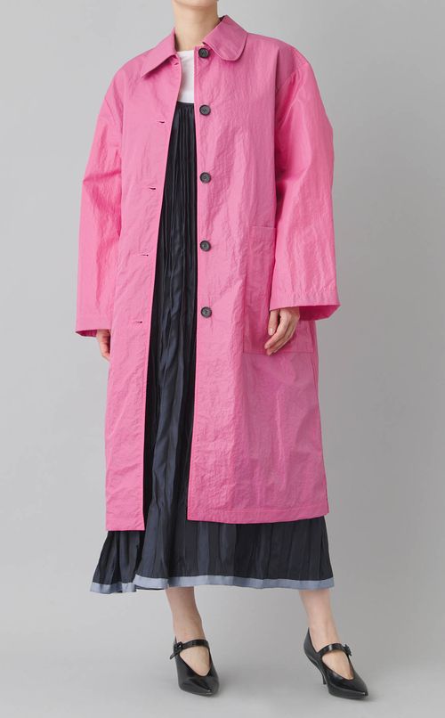 ステンカラーナイロンコート