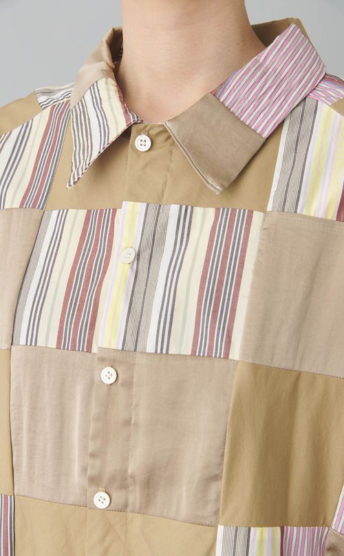 【reADdress】パッチワークシャツ